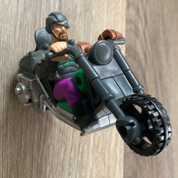 Cyborg ActionFigure Dr X Biker Riding Motorcycle Chopper vintage toy Nonworking - Picture 10 of 10